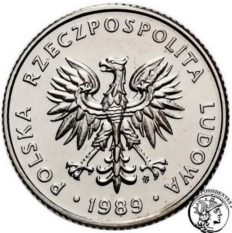 Polska PRL PRÓBA Nikiel 20 złotych 1989 st.L