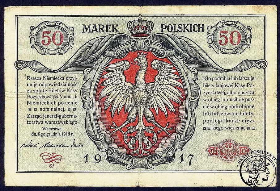 Polska 50 marek polskich 1916 ...jenerał st.5