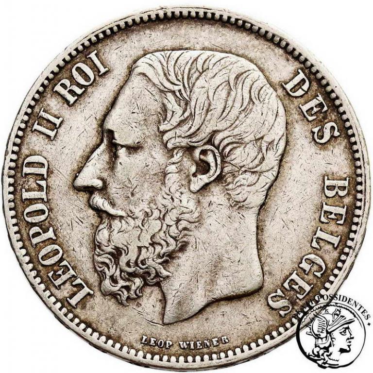 Belgia 5 franków 1868 (A) st. 3