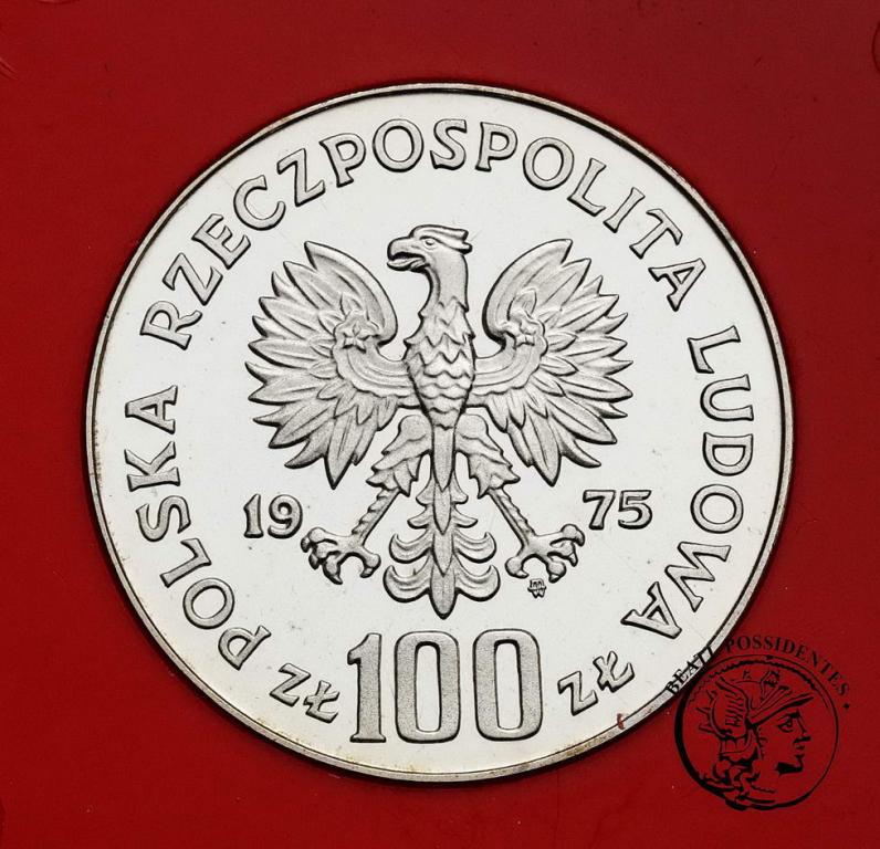 PRÓBA SREBRO 100 złotych 1975 Zamek Królewski st.L