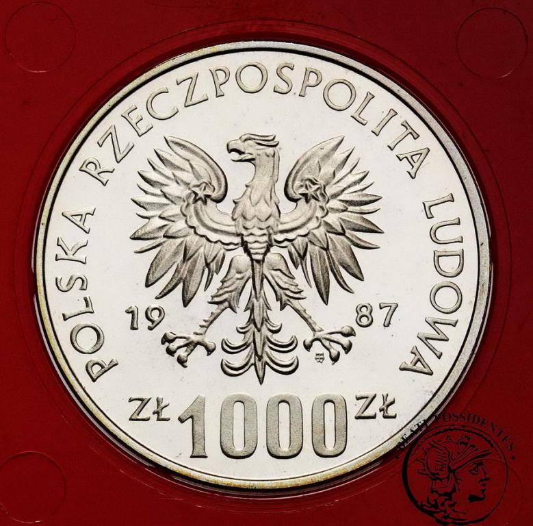 PRÓBA SREBRO 1000 złotych 1987 Wratislavia st.L