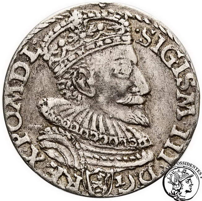 Polska Zygmunt III Waza trojak 1594 Malbork st. 3