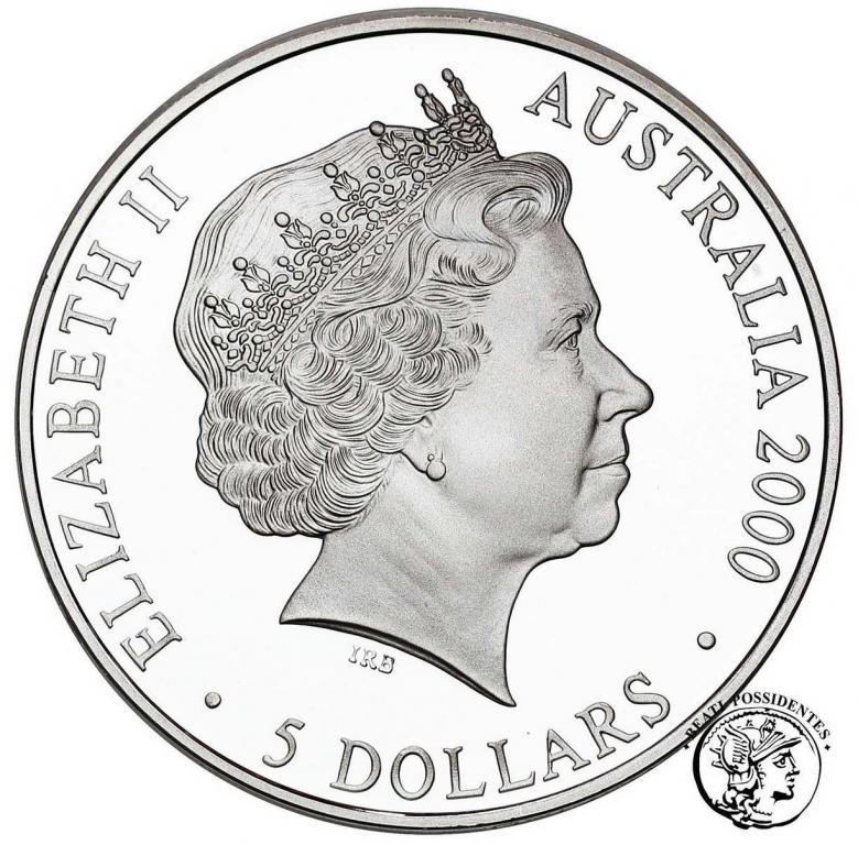 Australia 5 dolarów 2000 Oli Sydney kolczatka st.L