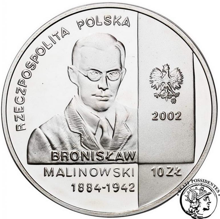 III RP 10 złotych 2002 Bronisław Malinowski st.L