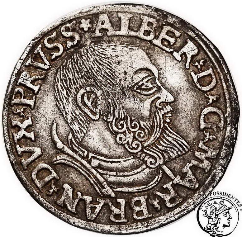 Prusy Lenne Albrecht trojak 1539 Królewiec st. 3