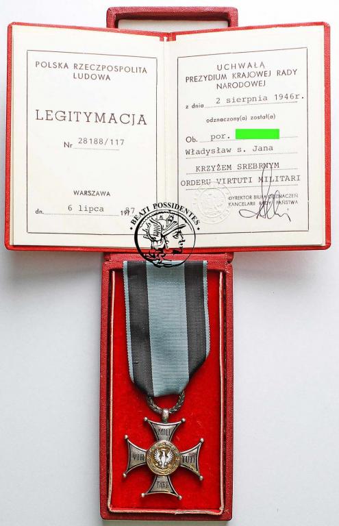 Krzyż Srebrny Order Virtuti Militari