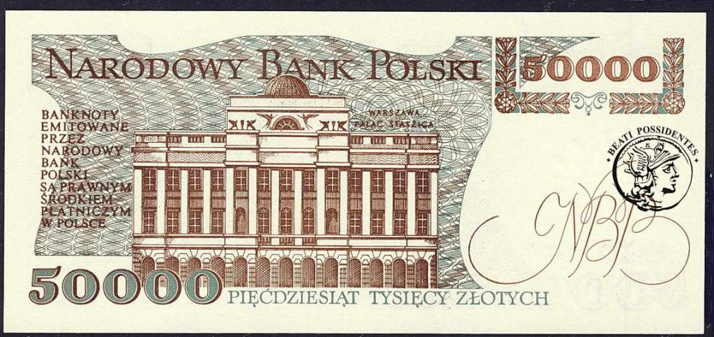 Polska 50 000 złotych 1989 seria AC st.1
