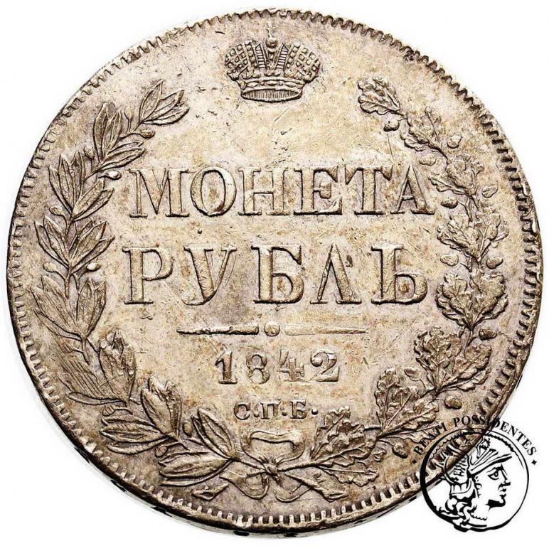 Rosja Mikołaj I Rubel 1842 st.2-