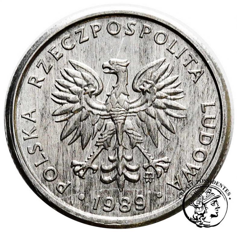 PRÓBA aluminium 1 złoty 1989 z napisem PRÓBA st.1