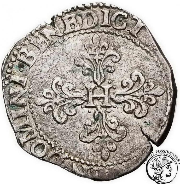 Francja Henryk III Walezy frank st. 3