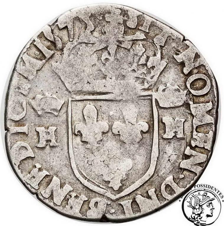 Francja Henryk III Walezy 1581 teston st. 4
