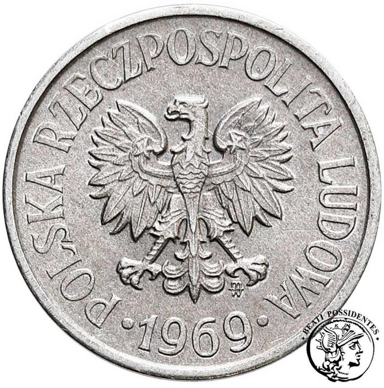 Polska PRL 20 groszy 1969 Aluminium st.1