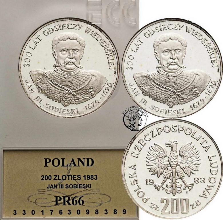 PRL 200 złotych 1983 Sobieski - Odsiecz GCN PR66