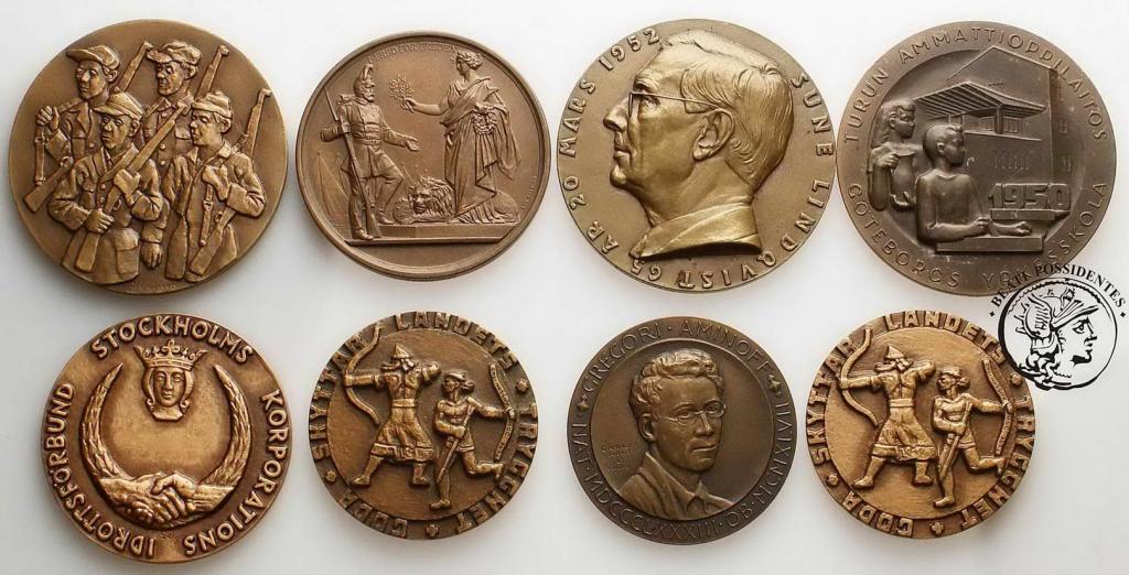 Europa zestaw medali 8 sztuk