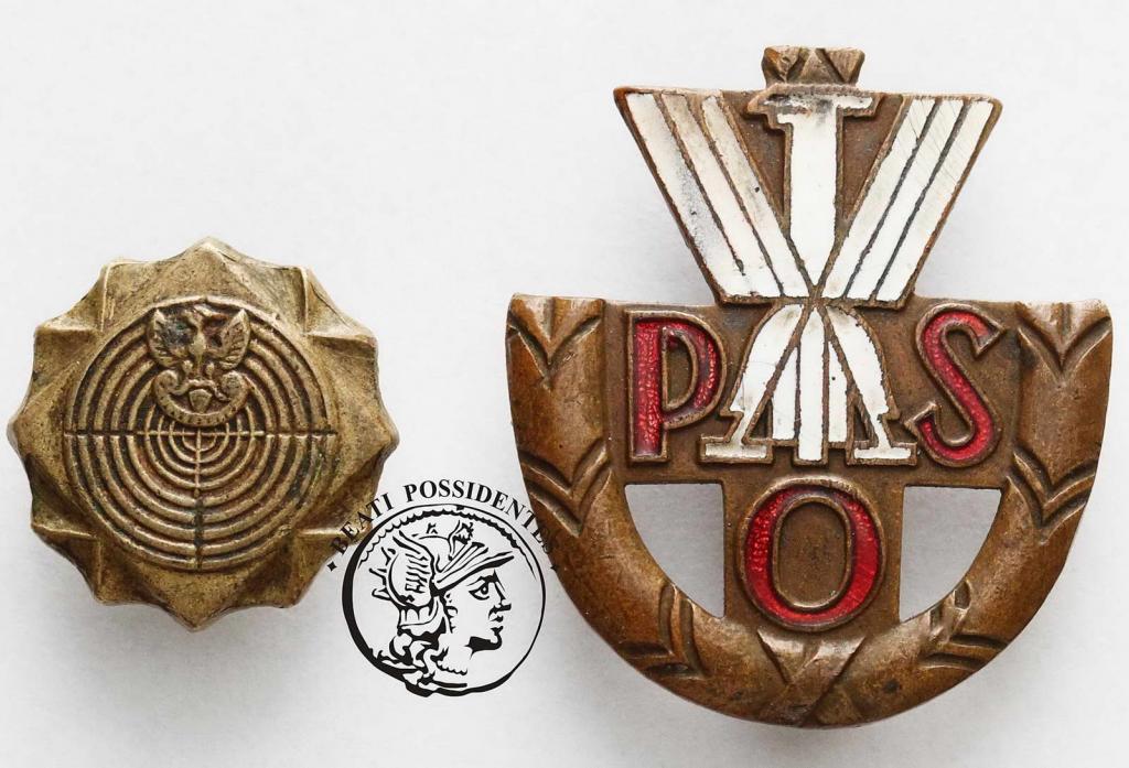 Polska II RP Zestaw dwóch odznak