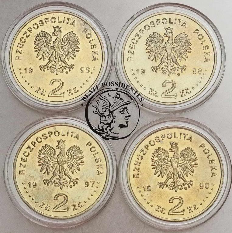 Polska III RP zestaw monet 2 złote lot 4 szt st.1-