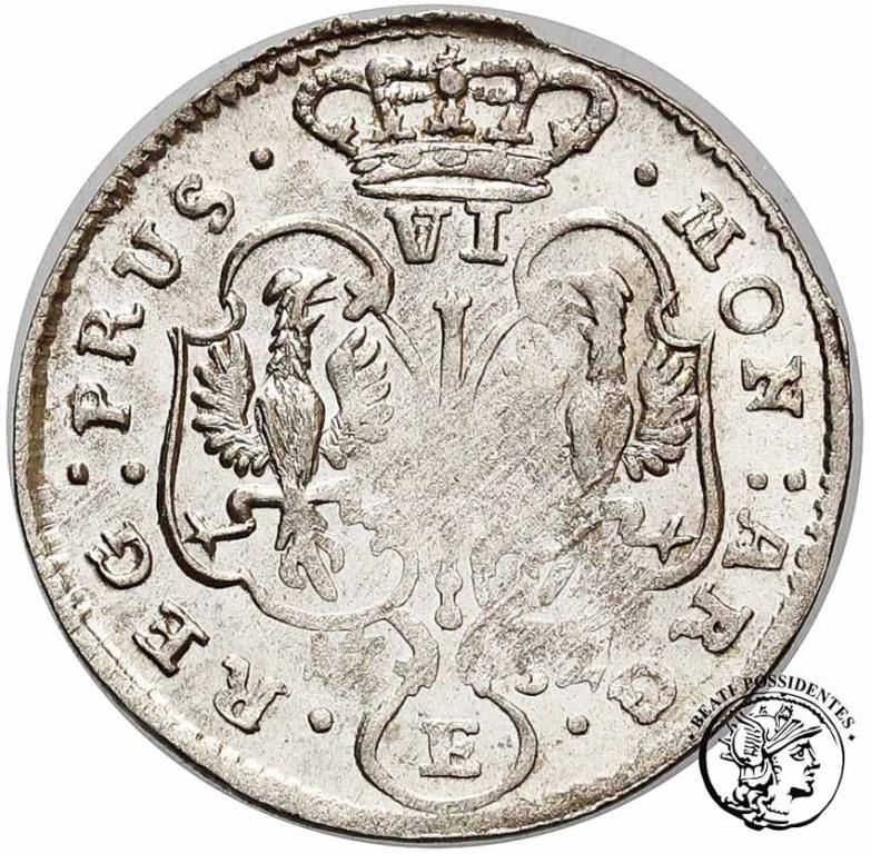 Niemcy Prusy 6 groszy 1752 E Królewiec st.2