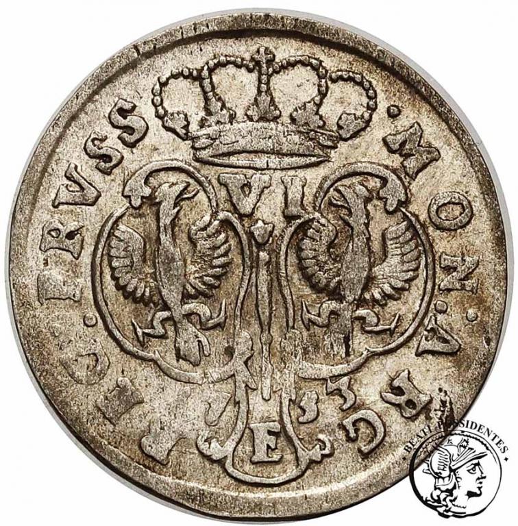 Niemcy Prusy 6 groszy 1753 E Królewiec st.2