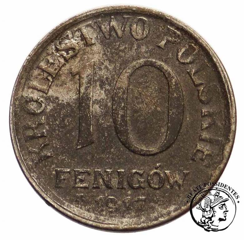 Królestwo Pol. 10 fenigów 1917 bliżej obrzeża st.3