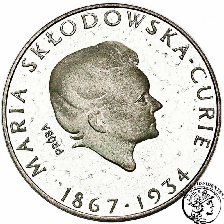 PRÓBA SREBRO 100 złotych 1974 Skłodowska st.L/L-