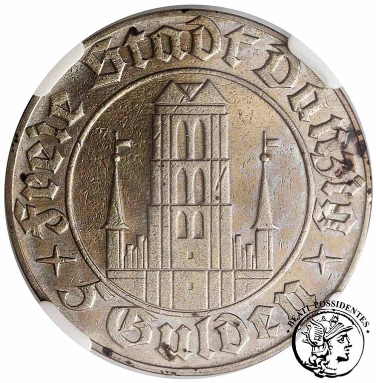 W. M. Gdańsk 5 Guldenów 1932 KMP NGC AU DETAILS