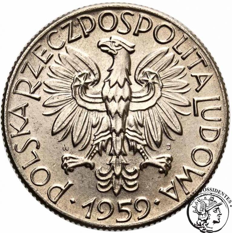 PRÓBA Nikiel 5 złotych 1959 szyby kopalniane st.1