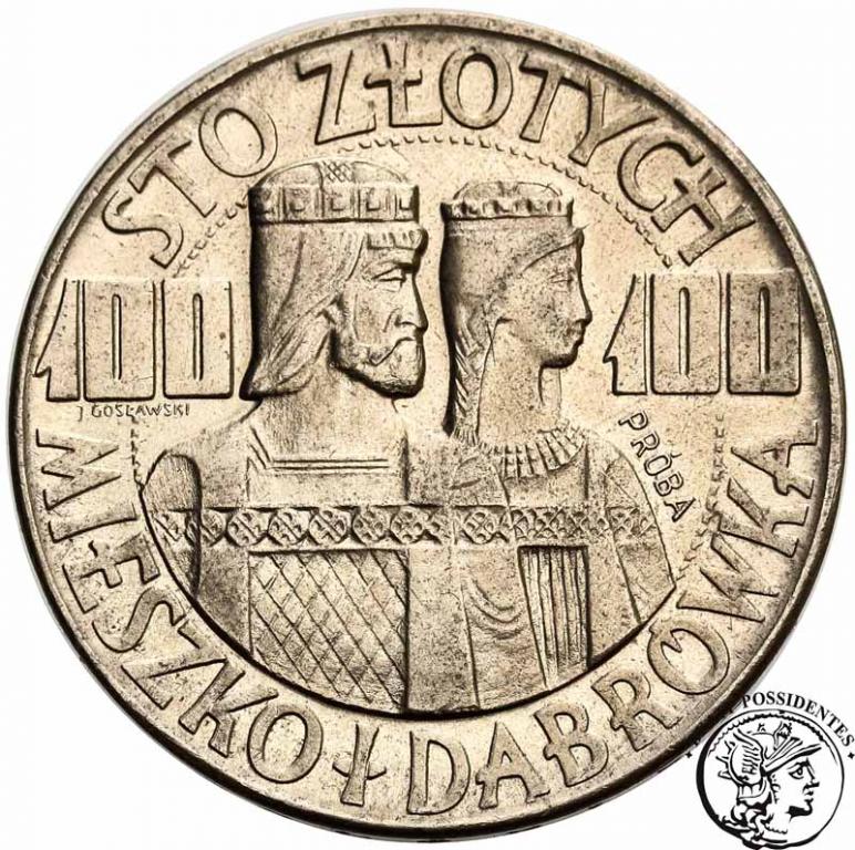 PRÓBA Nikiel 100 złotych 1966 Millenium st. 1