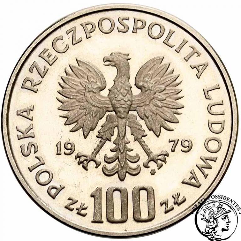 Polska PRL PRÓBA Nikiel 100 złotych 1979 Ryś st.L