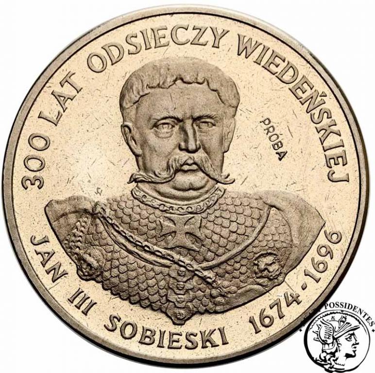 PRL PRÓBA Nikiel 200 złotych 1983 Sobieski st.L
