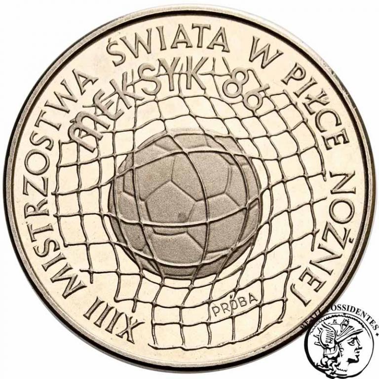 PRÓBA Nikiel 500 złotych 1986 piłka Meksyk st.L