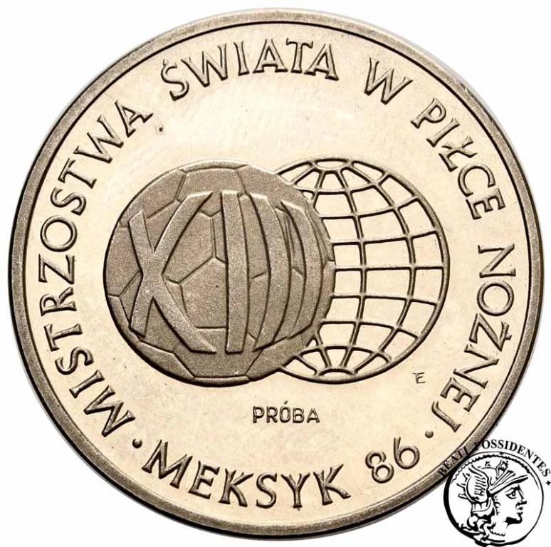 PRÓBA Nikiel 1000 złotych 1986 Piłka Meksyk st.L