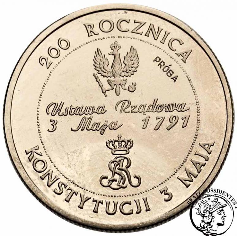 PRÓBA Nikiel 10 000 złotych 1991 Konstytucja st. L