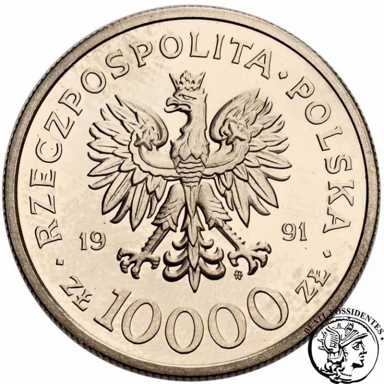 PRÓBA Nikiel 10 000 złotych 1991 Konstytucja st. L