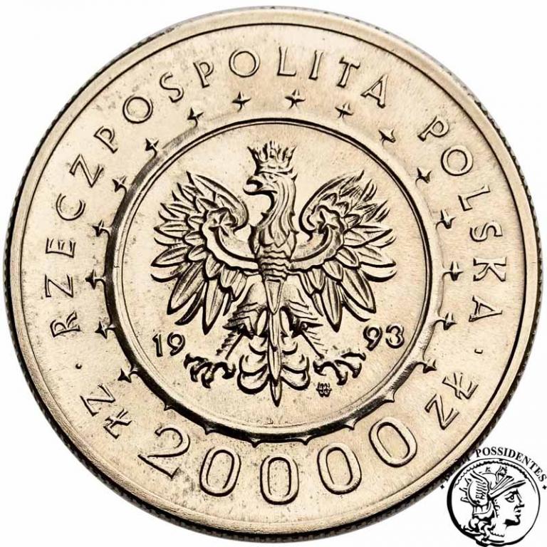 PRÓBA Nikiel 20 000 złotych 1993 Łańcut st. L