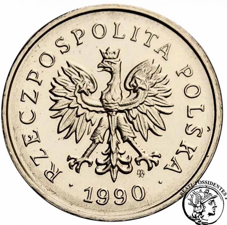 Polska III RP PRÓBA Nikiel 2 grosze 1990 st.L