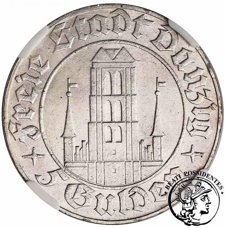 Wolne Miasto Gdańsk 5 Guldenów 1932 NGC MS63