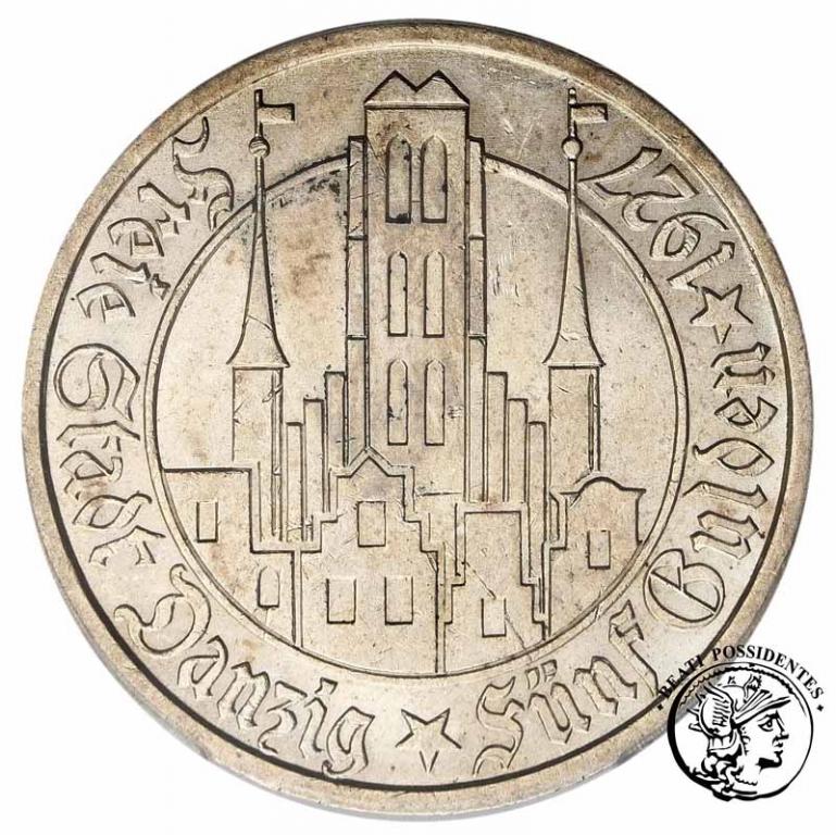 Wolne Miasto Gdańsk 5 Guldenów 1927 PCGS MS62
