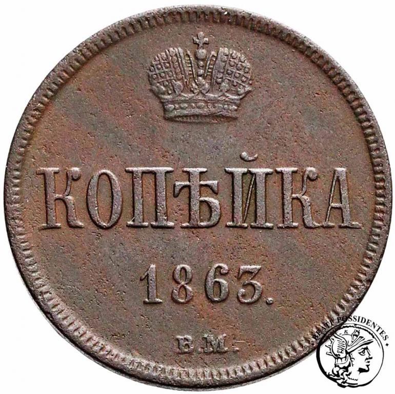 1 kopiejka 1863 BM Warszawa Aleksander II st.3+