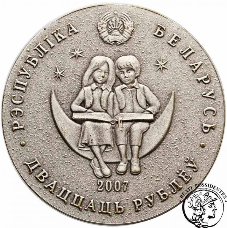 Białoruś 20 rubli Alicja Bajki 2007 st. 1