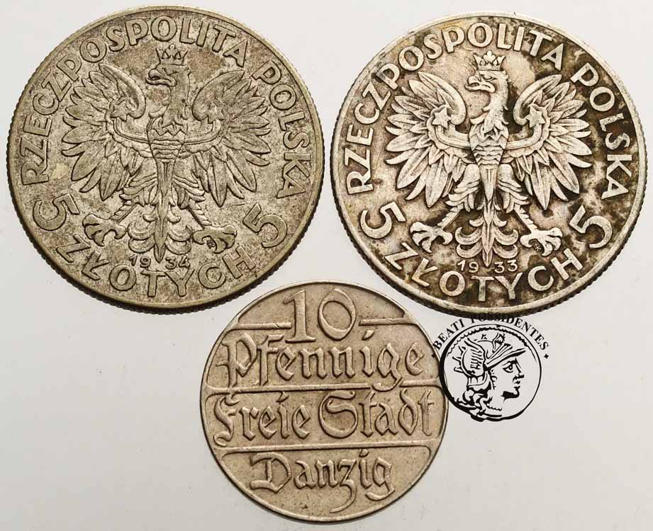 Polska II RP lot 3 monety st. 3
