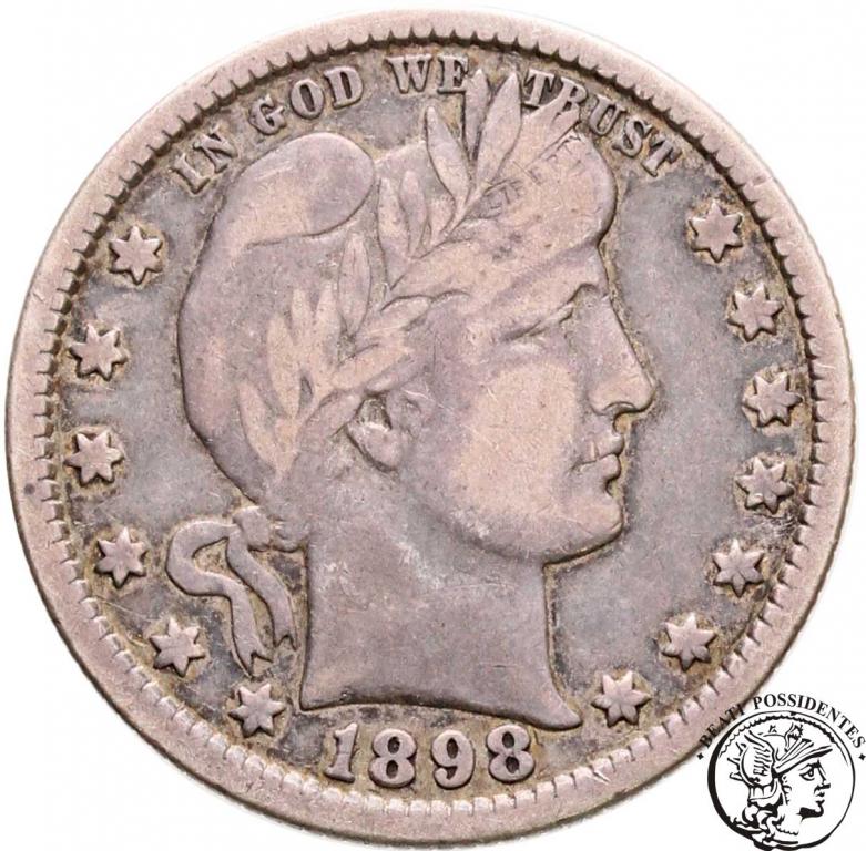 USA 1/4 dolara 1898 Filadelfia st. 3