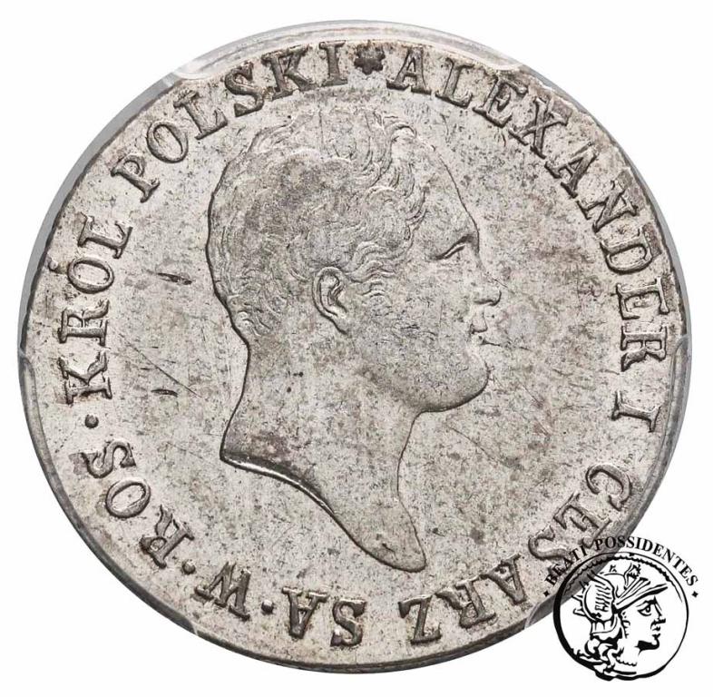 Polska Aleksander I 1 złoty 1818 PCGS AU58