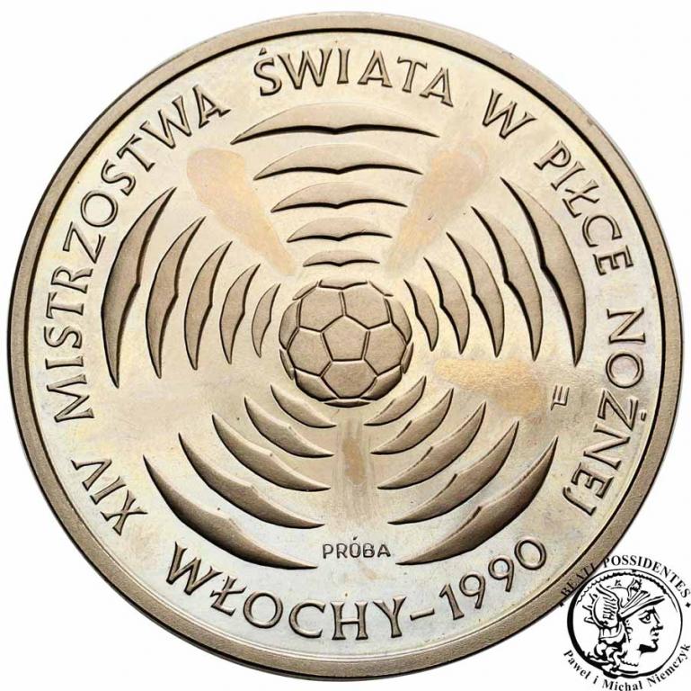 PRÓBA CuNi 200 złotych 1988 Włochy piłka st.L-