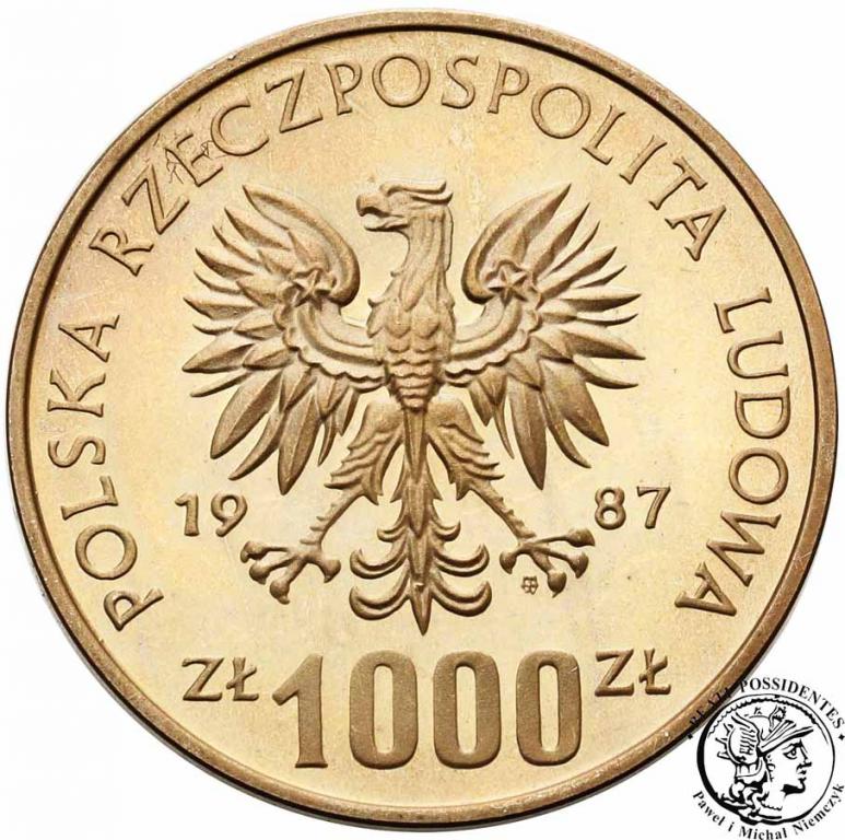 PRL PRÓBA Ag 1000 złotych 1987 Vratislavia st.L/L-