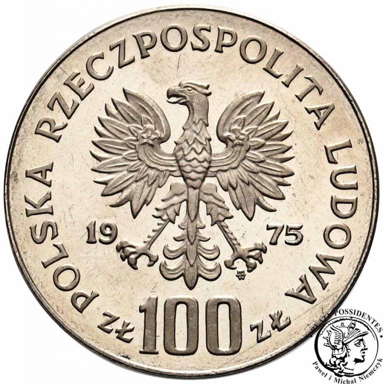 PRÓBA Nikiel 100 złotych 1975 Paderewski st.L-