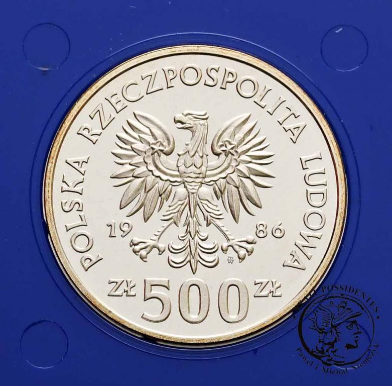 Polska PRL 500 złotych 1986 FIFA Meksyk st. L