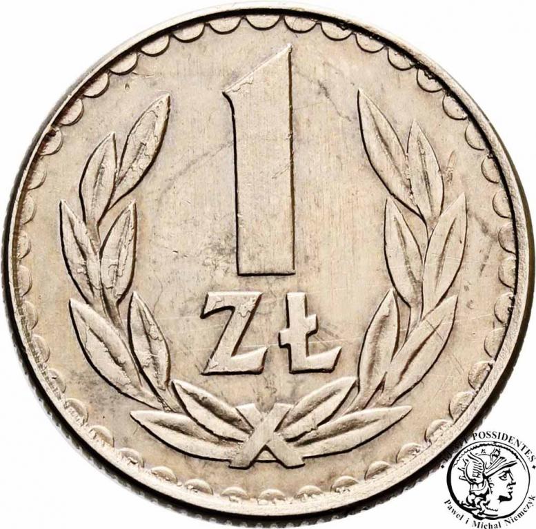 PRL PRÓBA CuNi bez napisu 1 złoty 1984 st.2/2+