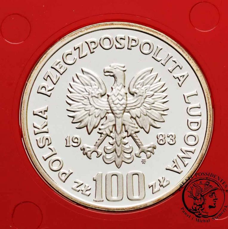 PRÓBA Srebro 100 złotych 1983 Niedźwiedzie st.L