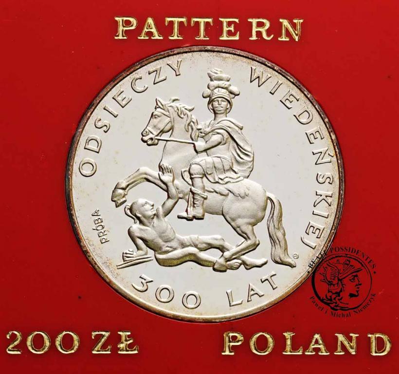 PRÓBA Srebro 200 zł 1983 Odsiecz Wiedeńska st.L