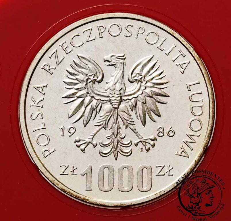 PRÓBA Srebro 1000 złotych 1986 Łokietek stL